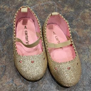 Gold Shimmer Ballet Flats